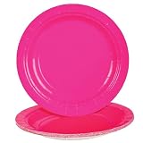 Hot Pink Dessert Paper Plates (25 pc)
