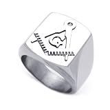 21MM Stainless Steel Masonic Signet Ring (Size 8 to 14)