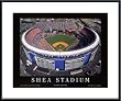 Art Poster Metal Framed Print - Shea Stadium - Flushing, New York - Artist: Mike Smith- Poster Size: 22 X 28