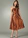 Satin Bow Tea-Length Dress XS COPPER