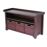 IMAGE OF Bench with Storage shelf and 3 Small Baskets; 2 cartons