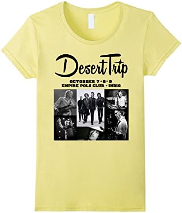 Women's Desert Trip 2016 Lineup T-Shirt Music Festival Shirts Large Lemon