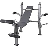 Body Champ Standard Weight Bench with Butterfly, Dark Gray/Black