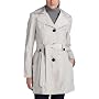 London Fog Women's Single Breasted Belted Trench With Tab