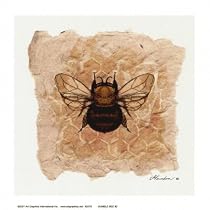 Bumble Bee No 2 Art Poster Print by Consuelo Gamboa, 7x7