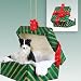 Border Collie Green Gift Box Dog Ornament