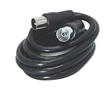 Axing BAK 125-03 doppelt geschirmtes BK-Anschlusskabel (axialer Stecker - axiale Kupplung), 1,25 m schwarz