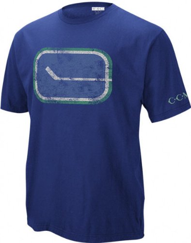Buy Vancouver Canucks -Blue- Vintage Logo Soda Rubber Shirt