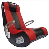 X ROCKER II NASCAR RACING VINYL BLACK w/RED MESH RACING STRIPES