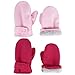 Baby Toddler Winter Mittens For Boy Girl Kids Warm Gloves Easy-On Sherpa Fleece Lined Snow Gloves 2 Pairs