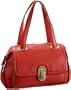 Calvin Klein Links and Locks Satchel,Coral,one size