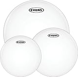 Evans G Plus Tompack Coated White, Rock (10 inch, 12 inch, 16 inch)
