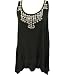 INC International Concepts Embellished Neckline Top Medium Black