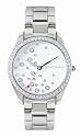 Betsey Johnson Women's Aqua Doll Collection Silver-tone Bracelet Watch #BJ4163