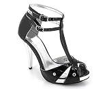 STRAPPY T-STRAP MIRRORED HEEL