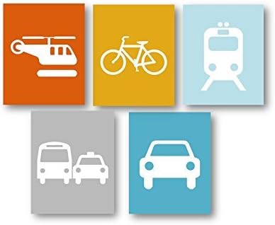 Transportation Wall Art, Transportation Decor, Transportation Art for Kids Room, Transportation Nursery Art, Vehicles Art, Car art. PRINTS ONLY, Unframed.