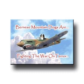 Bernese Mountain Dog War On Terror Fridge Magnet