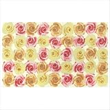 TRM Kids Rose Patch Pink Yellow Contemporary Rug... by 