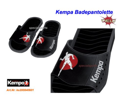 Kempa Badesandale, schwarz/silber