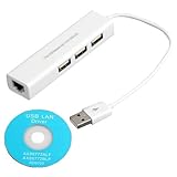 USB 2.0 3 Port Hub RJ45 Ethernet Network LAN Adapter Card