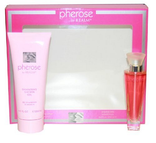 Pherose By Realm For Women. Gift Set ( Eau De Parfum Spray 1.6 Oz & Shimmering Shower Gel 6.8 Oz ).
