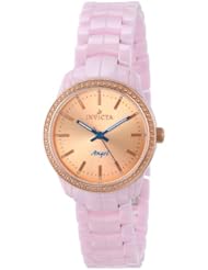 Invicta Womens 14910 Ceramics Rose Gold Dial Pink Ceramic Watch