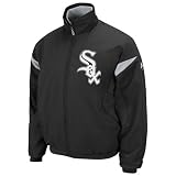 MLB Men's Chicago White Sox Long Sleeve Lightweight Full Zip Thermabase Premier Jacket (Pro Navy/Pro Scarlet, Medium)