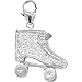 14K DIAMOND ROLLER SKATE CHARM- WHITE GOLD