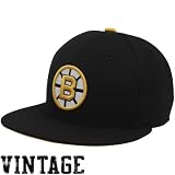 NHL Mitchell & Ness Boston Bruins Black Vintage Logo Fitted Hat (7 5/8)