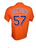 Johan Santana New York Mets Orange Jersey Name & Number T-Shirt