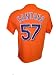 Johan Santana New York Mets Orange Jersey Name & Number T-Shirt