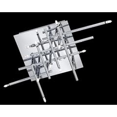 Reality Leuchten R62081106 Niedervolt/LED-Deckenleuchte, inkl. 18x LED/11x G4, 4-fach schaltbar, in chrom