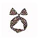 Cloris Girls Twist Bow Mix Print Wired Headbands(9 Pack)