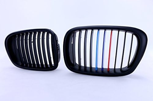 Mdeka P64 Front M-color Wide Kidney Grille Grill for BMW E39 5-Series M5 Matte Black