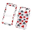 Samsung Omnia i910 (Verizon) Snap-on Protector Hard Case Image Cover "Hearts & Skulls" Design