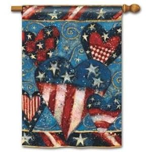 Patriotic Hearts Standard Flag