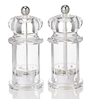 2 Traditional Acrylic Salt & Pepper Mills