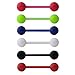 Ruifan 14G 16mm Assorted Bright Color Flexible Acrylic Shaft Straight Tongue Rings Barbells or Nipple Piercings Pack of 6