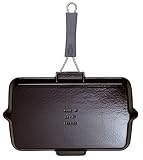 Staub - 1202223 - Gril Rectangle  - Noir Manche Silicone Gris - 34 x 21 Cm
