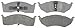 ACDelco Silver 14D591M Semi-Metallic Front Disc Brake Pad Set