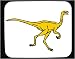 Decorated Mouse Pad with dinosaur, running, extinction, yellow, prehistoric