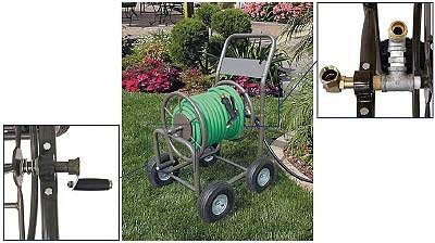 Jcube Green 250 Feet Residental Grade 4 Wheel Hose Reel Cart
