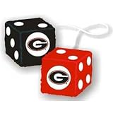 GEORGIA BULLDOGS NCAA 3 CAR FUZZY DICE"