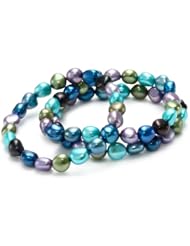Honora "Peacock" Freshwater Cultured Pearl Stretch Bracelet Set