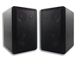 Pair Visonik V-1003BOXB 250 Watt Black Indoor Outdoor Speakers 4" 3-Way Weather Resistant Speaker