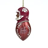 Texas A&M Aggies 3 Black Resin Football Tacklers Holiday Tree Ornament - NCAA College Athletics