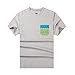 Beautiful Giant Men's Jacquard Pocket T-Shirt Crew-Neck Short Sleeve Tee Pocket Tee