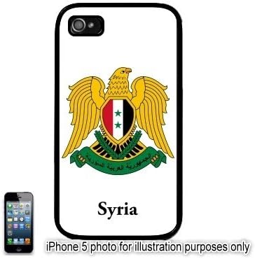 Syria Coat of Arms Flag Apple iPhone 5 Hard Back Case Cover Skin Black