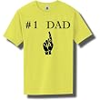 Father's Day "#1 Dad" Short Sleeve Bright Neon T-Shirt - Available in 5 bright colors
