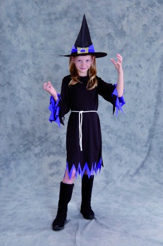 Kostüm Hexe Gr.S 4-7 Jahre schwarz/lila